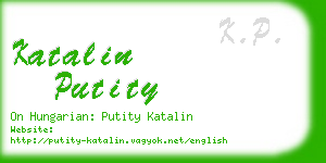 katalin putity business card